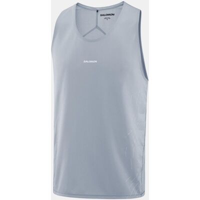 Salomon Camiseta sin mangas para hombre SENSE AERO SINGLET GFX M . (XL) Gris Salomon Camiseta sin mangas para hombre SENSE AERO SINGLET GFX M . (XL) Gris