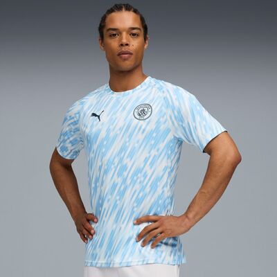 Puma Camiseta de fútbol de Hombre MCFC Warm Up Jersey . (XL) Azul Puma Camiseta de fútbol de Hombre MCFC Warm Up Jersey . (XL) Azul