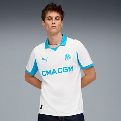 Puma Camiseta de fútbol de Hombre OM Home Jersey Replica . (L) Blanco Puma Camiseta de fútbol de Hombre OM Home Jersey Replica . (L) Blanco