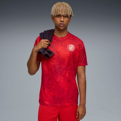 Puma Camiseta de fútbol de Hombre GFC Warm Up Jersey . (M) Rojo Puma Camiseta de fútbol de Hombre GFC Warm Up Jersey . (M) Rojo