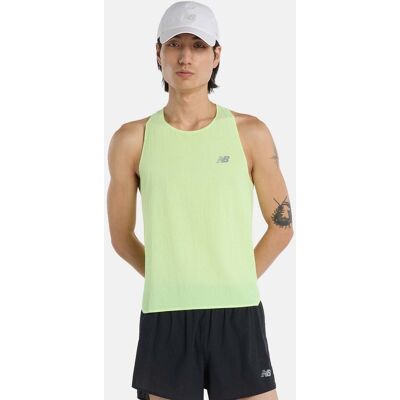 New Balance Camiseta sin mangas de running de hombre Race Day Ultra Light . (M) Amarillo Flúor New Balance Camiseta sin mangas de running de hombre Race Day Ultra Light . (M) Amarillo Flúor