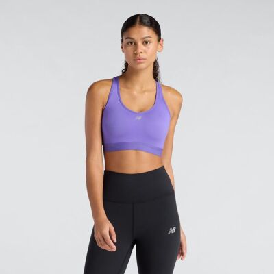 New Balance Sujetador deportivo de running de mujer Essential Run . Morado New Balance Sujetador deportivo de running de mujer Essential Run . Morado