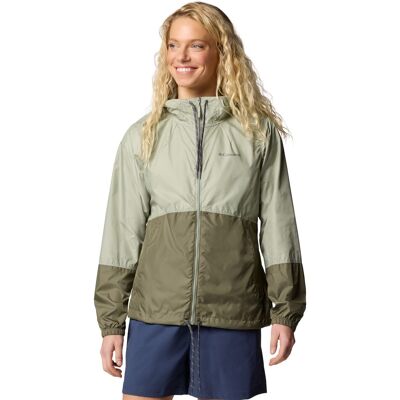 Columbia - Chaqueta cortaviento con capucha Flash Forward II - Verde piedra safari - Mujer Columbia - Chaqueta cortaviento con capucha Flash Forward II - Verde piedra safari - Mujer