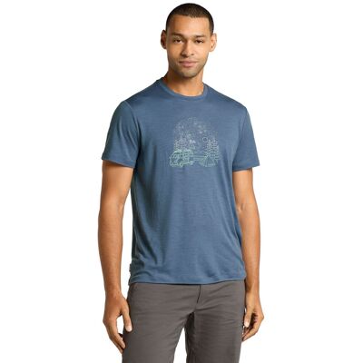 Icebreaker Camiseta Hombre M Mer 150 Tech Lite III SS Tee Van Camp . Azul Icebreaker Camiseta Hombre M Mer 150 Tech Lite III SS Tee Van Camp . Azul