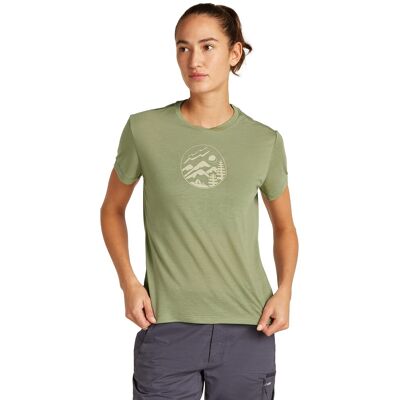 Icebreaker Camiseta Mujer W Mer Core SS Tee Camping Circle . (XS) Verde Icebreaker Camiseta Mujer W Mer Core SS Tee Camping Circle . (XS) Verde