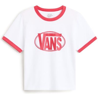 Vans Camiseta de mujer Ringer . (M) Blanco / Rojo Vans Camiseta de mujer Ringer . (M) Blanco / Rojo