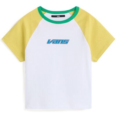 Vans Camiseta de mujer Clare Baby . (XL) Blanco / Amarillo Vans Camiseta de mujer Clare Baby . (XL) Blanco / Amarillo