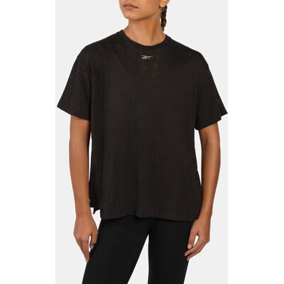 Reebok Camiseta fitness de mujer Lux Fitness Training Burnout . (XS) Negro Reebok Camiseta fitness de mujer Lux Fitness Training Burnout . (XS) Negro
