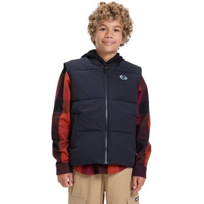 DC Shoes Chaleco con cremallera de niños Rover Puffer . (12 años) Negro DC Shoes Chaleco con cremallera de niños Rover Puffer . (12 años) Negro