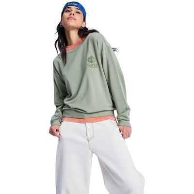 Roxy Sudadera de mujer Surfing By Moonlight . (XL) Verde Oliva Roxy Sudadera de mujer Surfing By Moonlight . (XL) Verde Oliva