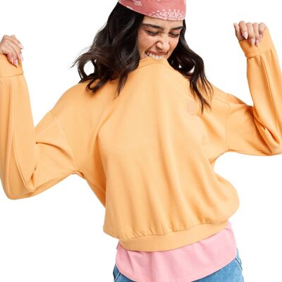 Roxy Sudadera de mujer Surfing By Moonlight . (L) Naranja Roxy Sudadera de mujer Surfing By Moonlight . (L) Naranja