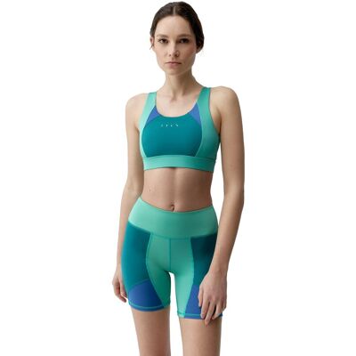 Born Pantalón corto de mujer Darana Living Yoga. (XS) Verde / Azul marino Born Pantalón corto de mujer Darana Living Yoga. (XS) Verde / Azul marino