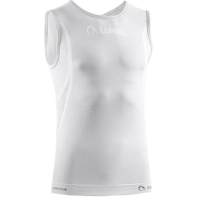 Lurbel Camiseta interior sin mangas unisex Oxigeno Singlet . (XS) Blanco Lurbel Camiseta interior sin mangas unisex Oxigeno Singlet . (XS) Blanco