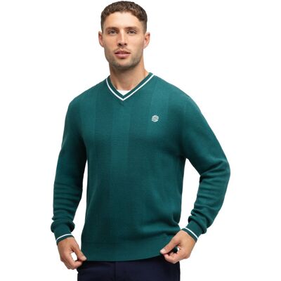 Siroko Jersey punto golf cuello de pico hombre Hagen Teal . (XL) Verde Siroko Jersey punto golf cuello de pico hombre Hagen Teal . (XL) Verde