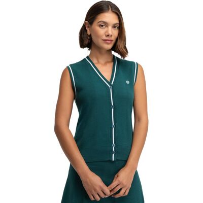 Siroko Chaleco punto golf cuello de pico mujer Zaharias Teal . (XS) Verde Siroko Chaleco punto golf cuello de pico mujer Zaharias Teal . (XS) Verde