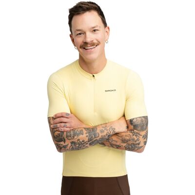 Siroko Maillot de gravel media cremallera hombre GM5 Terraquest . (L) Amarillo Siroko Maillot de gravel media cremallera hombre GM5 Terraquest . (L) Amarillo