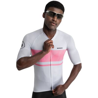 Siroko Maillot de manga corta hombre ultraligero M3 . (XL) Rosa / Blanco Siroko Maillot de manga corta hombre ultraligero M3 . (XL) Rosa / Blanco
