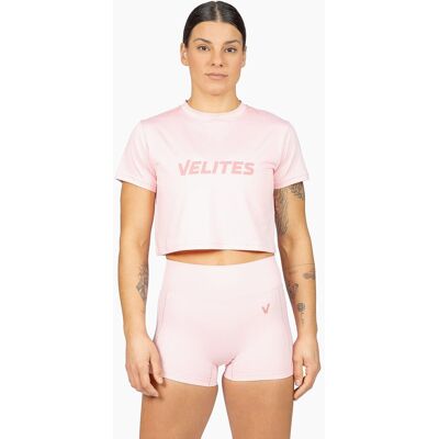 Velites Camiseta Crop Perfect Fit Cross Training mujer . (M) Rosa chicle Velites Camiseta Crop Perfect Fit Cross Training mujer . (M) Rosa chicle