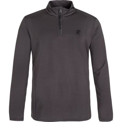 Protest Forro polar de esquí de hombre REWILL 1-4 zip . (M) Gris oscuro Protest Forro polar de esquí de hombre REWILL 1-4 zip . (M) Gris oscuro