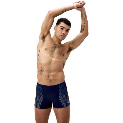 Speedo Bañador de natación para hombre Duo Logo Print Aquashort . (S) Azul Speedo Bañador de natación para hombre Duo Logo Print Aquashort . (S) Azul