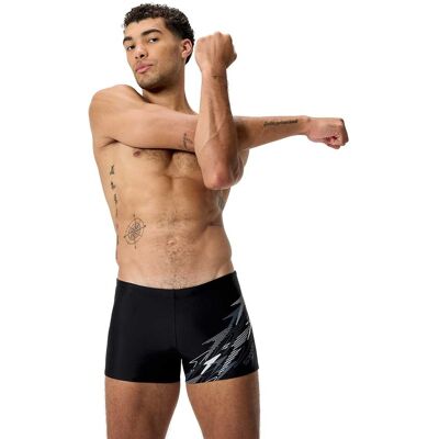 Speedo Bañador de natación para hombre Medley Logo Aquashort . (XXL) Gris oscuro Speedo Bañador de natación para hombre Medley Logo Aquashort . (XXL) Gris oscuro