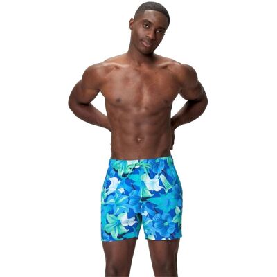 Speedo Bañador de natación para hombre Print Redondo Edge Volley 16" . (S) Azul Speedo Bañador de natación para hombre Print Redondo Edge Volley 16" . (S) Azul