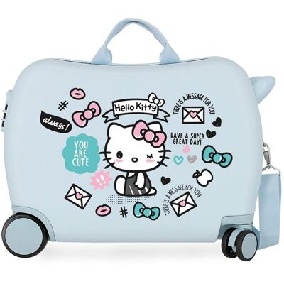 Personajes Maleta de cabina HELLO KITTY You are Cute rígida con capacidad de 34L. Azul claro Personajes Maleta de cabina HELLO KITTY You are Cute rígida con capacidad de 34L. Azul claro
