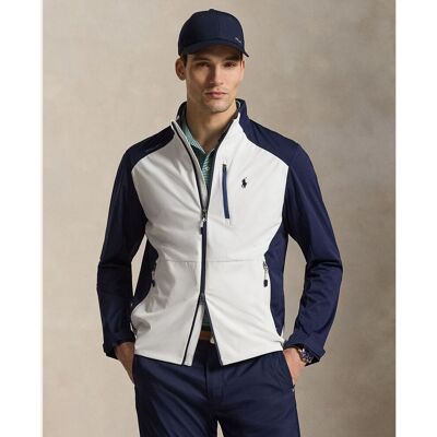 Ralph Lauren Chaqueta de Hombre Con Cremallera En Bloques de Color . (XXL) Blanco / Azul Ralph Lauren Chaqueta de Hombre Con Cremallera En Bloques de Color . (XXL) Blanco / Azul