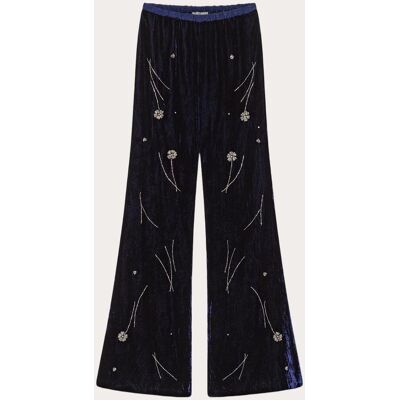 Forte Forte Pantalón ancho bordado. (M) Azul marino Forte Forte Pantalón ancho bordado. (M) Azul marino
