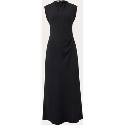Vince Vestido drapeado con cuello funnel Negro. (XL) Negro Vince Vestido drapeado con cuello funnel Negro. (XL) Negro