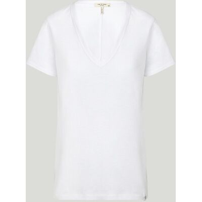 Rag & Bone Rag & Bone - Camiseta de algodón con cuello en V. (42) Blanco Rag & Bone Rag & Bone - Camiseta de algodón con cuello en V. (42) Blanco