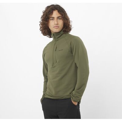 Salomon Capa de media cremallera de hombre ESSENTIAL LIGHTWARM . Gris Salomon Capa de media cremallera de hombre ESSENTIAL LIGHTWARM . Gris