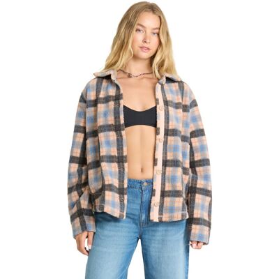 Billabong Chaqueta de mujer Breezy Shacket . (XL) Azul Billabong Chaqueta de mujer Breezy Shacket . (XL) Azul