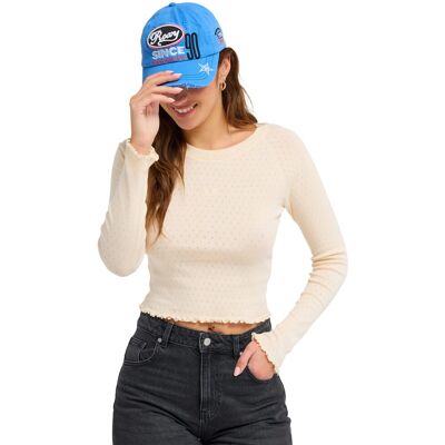 Roxy Top de mujer Time Off Pointelle . (L) Natural Roxy Top de mujer Time Off Pointelle . (L) Natural
