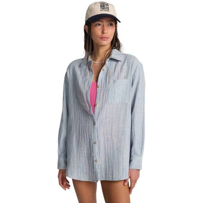 Billabong Camisa de mujer Wanderer . (S) Azul Billabong Camisa de mujer Wanderer . (S) Azul