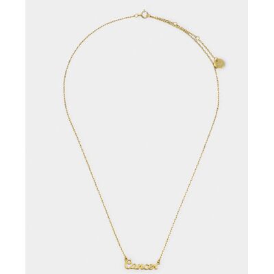 Parfois Collar de plata con lettering de signo del zodiaco cáncer. Dorado Parfois Collar de plata con lettering de signo del zodiaco cáncer. Dorado