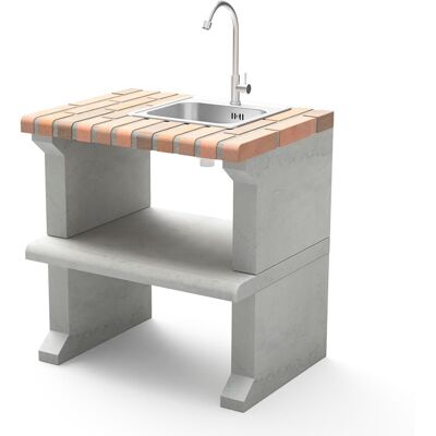 Movelar Modulo Bancada Ragusa Fregadero Derecha Ladrillo Terracota. Terracota Movelar Modulo Bancada Ragusa Fregadero Derecha Ladrillo Terracota. Terracota