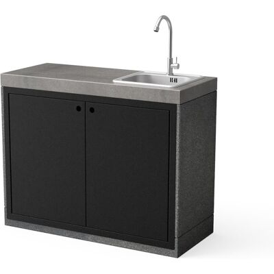 Movelar Modulo Tuozi Black Venit 110 Con Fregadero Derecha Y Dupla Puerta Veno. Negro Movelar Modulo Tuozi Black Venit 110 Con Fregadero Derecha Y Dupla Puerta Veno. Negro