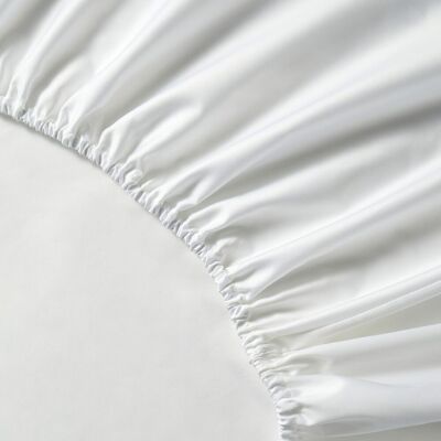 El Corte Inglés Sábana bajera ajustable algodón egipcio Satén 600 hilos platabanda 40 cm . (Cama 180 cm) Blanco El Corte Inglés Sábana bajera ajustable algodón egipcio Satén 600 hilos platabanda 40 cm . (Cama 180 cm) Blanco