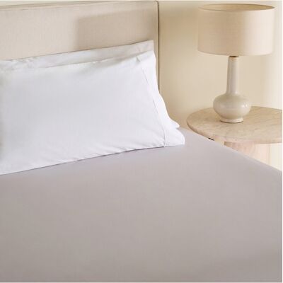 El Corte Inglés Sábana bajera ajustable algodón egipcio Satén 600 hilos platabanda 40 cm . (Cama 135 cm) Perla El Corte Inglés Sábana bajera ajustable algodón egipcio Satén 600 hilos platabanda 40 cm . (Cama 135 cm) Perla