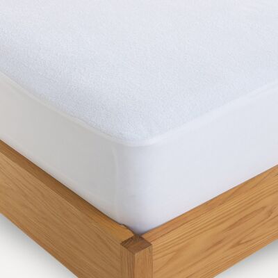 El Corte Inglés Protector de colchón de rizo algodón Antiácaros Impermeable . (Cama 90 x 190/200 cm) Blanco El Corte Inglés Protector de colchón de rizo algodón Antiácaros Impermeable . (Cama 90 x 190/200 cm) Blanco