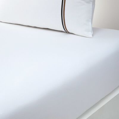 Boss Sábana bajera satén de algodón Blinea . (Cama 180 cm) Blanco Boss Sábana bajera satén de algodón Blinea . (Cama 180 cm) Blanco