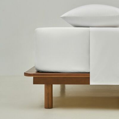 Bassols Sábana bajera ajustable algodón egipcio 200 hilos Tacto . (Cama 150 cm) Blanco Bassols Sábana bajera ajustable algodón egipcio 200 hilos Tacto . (Cama 150 cm) Blanco