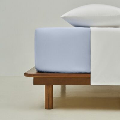 Bassols Sábana bajera ajustable algodón egipcio 200 hilos Tacto . (Cama 200 cm) Azul Bassols Sábana bajera ajustable algodón egipcio 200 hilos Tacto . (Cama 200 cm) Azul