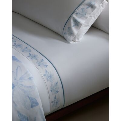 Bassols Juego de sábanas algodón satén Clairmont . (Cama 150 cm) Azul Bassols Juego de sábanas algodón satén Clairmont . (Cama 150 cm) Azul