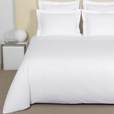 Frette Juego de funda nórdica con bajera de algodón percal Hotel Classic . (Cama 180 cm) Blanco Frette Juego de funda nórdica con bajera de algodón percal Hotel Classic . (Cama 180 cm) Blanco