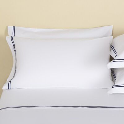 Frette Funda de almohada percal de algodón Hotel Classic . (53 x 94 cm) Azul marino Frette Funda de almohada percal de algodón Hotel Classic . (53 x 94 cm) Azul marino