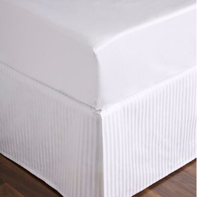 Sheridan Sábana bajera ajustable satén algodón Millennia . (Cama 150 cm) Blanco Sheridan Sábana bajera ajustable satén algodón Millennia . (Cama 150 cm) Blanco