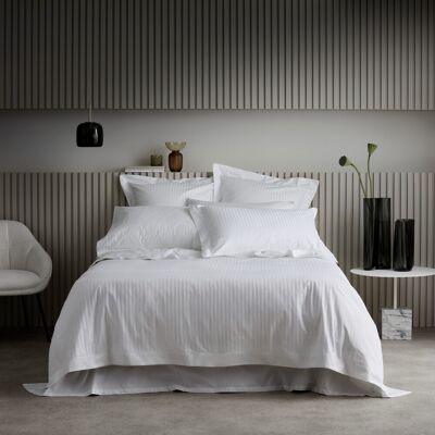 Sheridan Juego de funda nórdica satén algodón Millennia . (Cama 180 cm) Blanco Sheridan Juego de funda nórdica satén algodón Millennia . (Cama 180 cm) Blanco