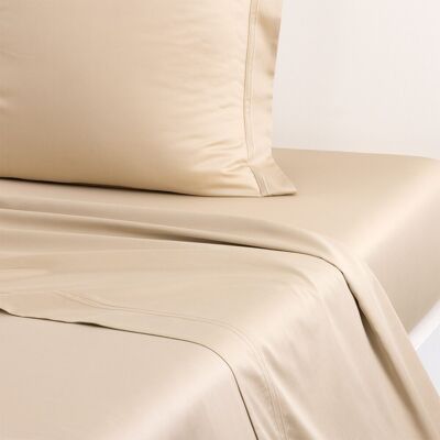 Yves Delorme Sábana encimera algodón Triomphe . (Cama 150 cm) Arena Yves Delorme Sábana encimera algodón Triomphe . (Cama 150 cm) Arena